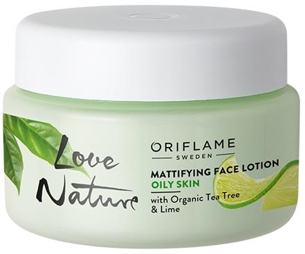 Matująca emulsja do twarzy z olejkiem z drzewa herbacianego i limonką - Oriflame Love Nature Mattifyng Face Lotion — Zdjęcie N1