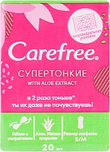 Kup Wkładki higieniczne pakowane pojedynczo, 20 szt. - Carefree Flexi Comfort with Aloe Extract	
