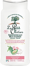 Kup Mleczny szampon do włosów normalnych Słodkie migdały i krem ryżowy - Le Petit Olivier Sweet Almond & Rice Cream Milk Shampoo