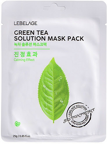 Maseczka do twarzy w płachcie - Lebelage Green Tea Solution Mask