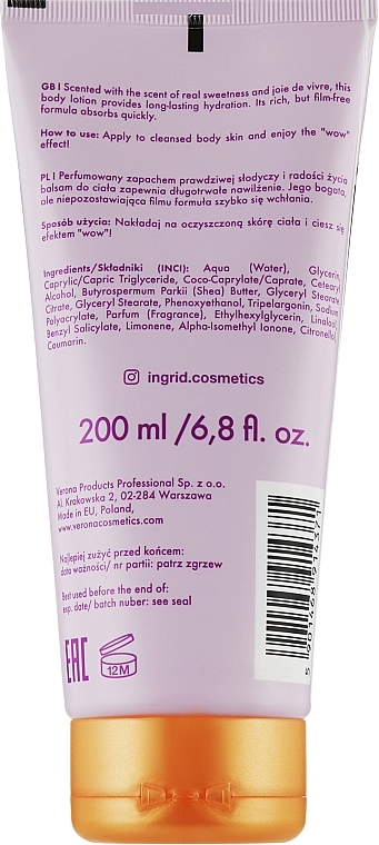 Perfumowany balsam do ciała - Ingrid Cosmetics Sensual Violet Perfumed Body Lotion — Zdjęcie N2