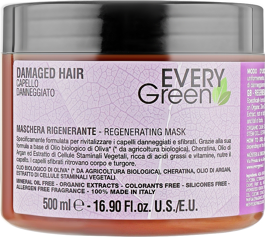 Regenerująca maska do włosów farbowanych - EveryGreen Damaged Hair Mask — Zdjęcie N3