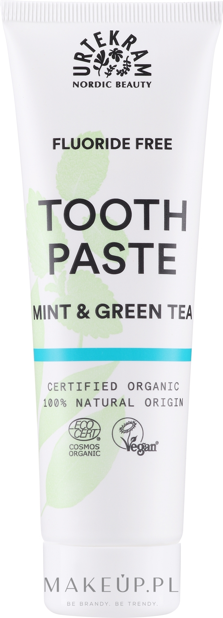 Organiczna pasta do zębów Zielona herbata i mięta - Urtekram Mint & Green Tea Toothpaste — Zdjęcie 75 ml
