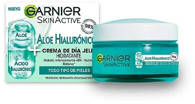 Nawilżający żel do twarzy krem - Garnier Skin Active Hyaluronic Aloe Moisturizing Jelly Day Cream — Zdjęcie N1