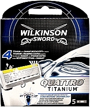 Wymienne ostrza do golenia, 5 szt. - Wilkinson Sword Quattro Titanium Core Motion Blades — Zdjęcie N1