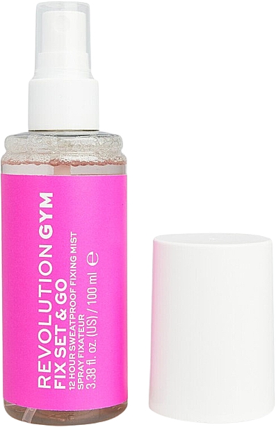 Utrwalający spray do makijażu - Revolution Gym Fix Set & Go 12 hour Sweatproof Fixing Mist — Zdjęcie N1