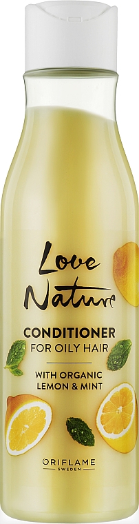 Odżywka do włosów przetłuszczających się z organiczną cytryną i miętą - Oriflame Love Nature Oily Hair Conditioner — Zdjęcie N1