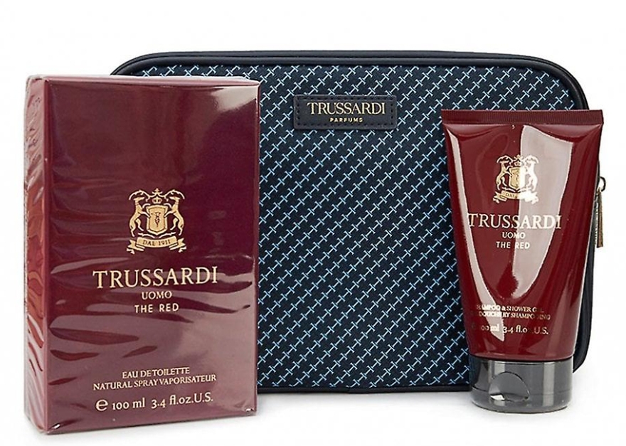 Trussardi Uomo The Red - Zestaw (edt 100 ml + sh/gel 100 ml + bag) — Zdjęcie N1