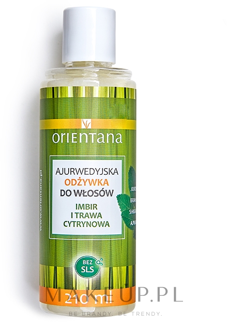 Ajurwedyjska odżywka do włosów Imbir i trawa cytrynowa - Orientana — Zdjęcie 210 ml