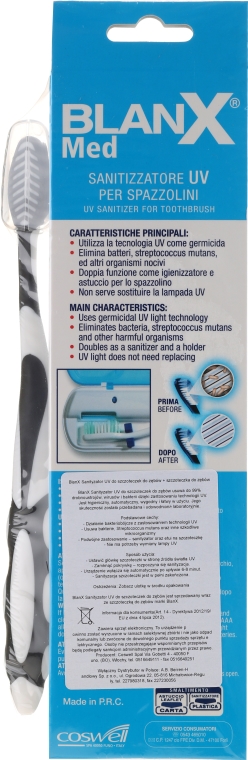 Zestaw - BlanX Med UV (brush/sanitizer/1 + toothbrush/1) — Zdjęcie N2