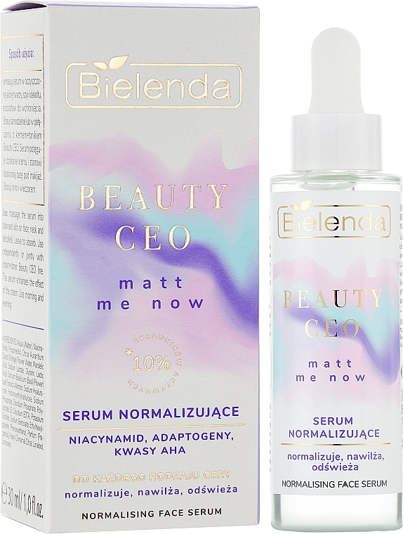 Rewitalizujące serum do twarzy - Bielenda Beauty CEO Matt Me Now Serum — Zdjęcie N2