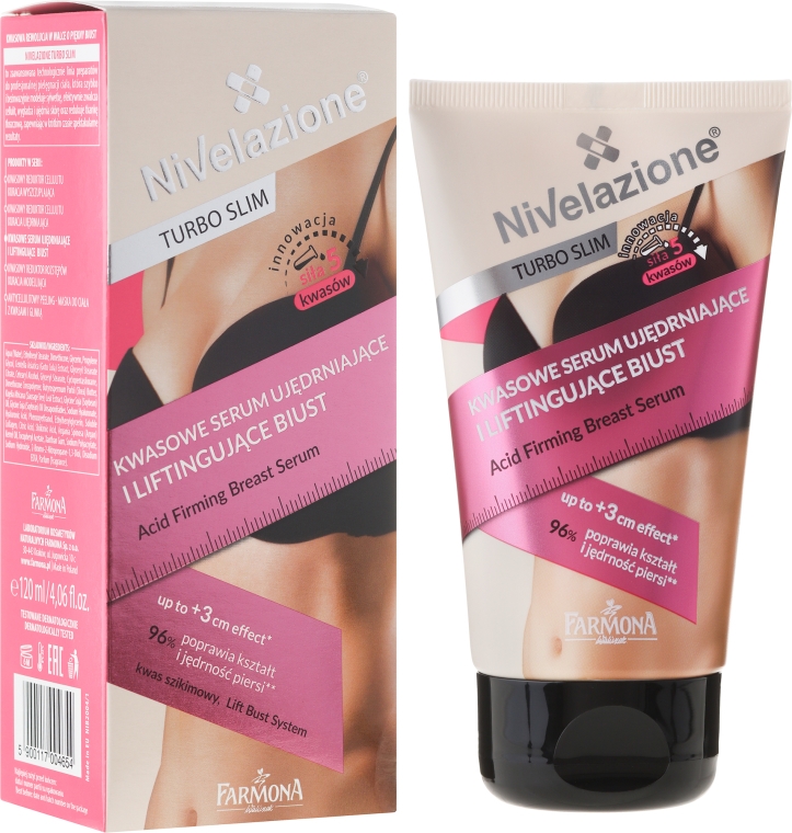 Kwasowe serum ujędrniające i liftingujące biust - Farmona Nivelazione Turbo Slim