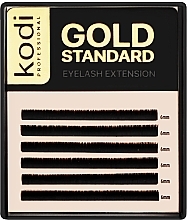 Sztuczne rzęsy Gold Standart B 0.03 (6 rzędów: 6 mm) - Kodi Professional — Zdjęcie N1