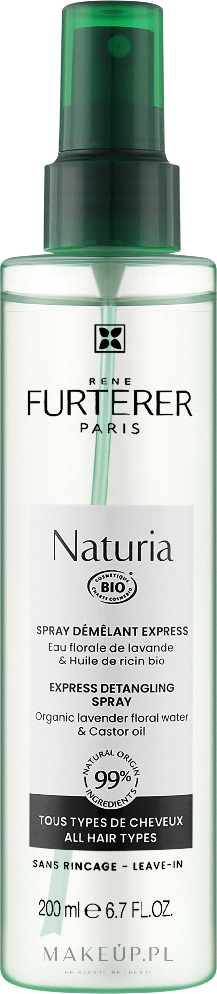 Ekspresowy spray do rozczesywania włosów - Rene Furterer Naturia Express Detangling Spray Organic — Zdjęcie 200 ml