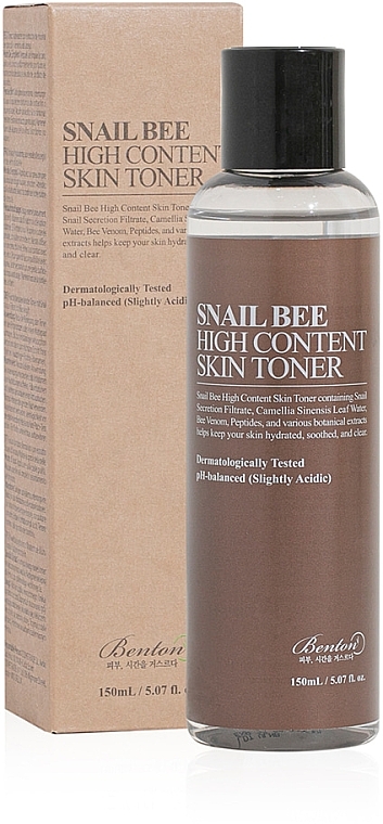Tonik do twarzy z wysoką zawartością śluzu ślimaka - Benton Snail Bee High Content Skin