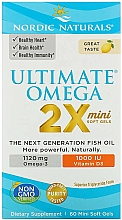 Suplement diety Omega 2x+Witamina D3 o smaku cytrynowym - Nordic Naturals Omega 2X Mini With Vitamin D3 — Zdjęcie N2