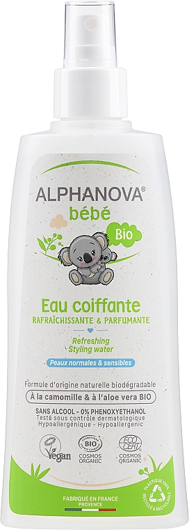 Spray do rozczesywania i mycia włosów dla dzieci - Alphanova Bebe Eau Coiffante — Zdjęcie N1