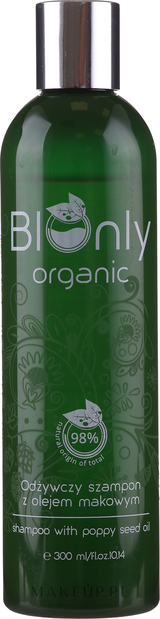 Odżywczy szampon z olejem makowym - BIOnly Organic — Zdjęcie 300 ml