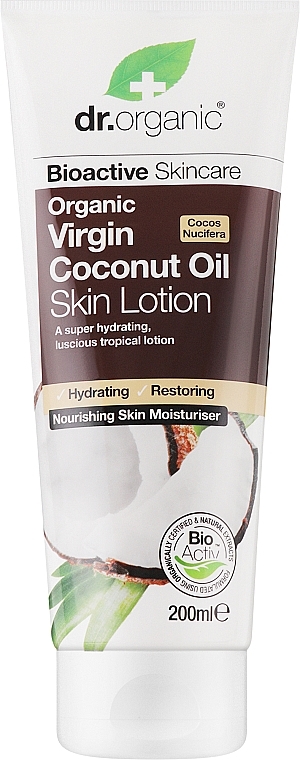 Balsam do ciała z olejem kokosowym - Dr Organic Virgin Coconut Oil Skin Lotion — Zdjęcie N1