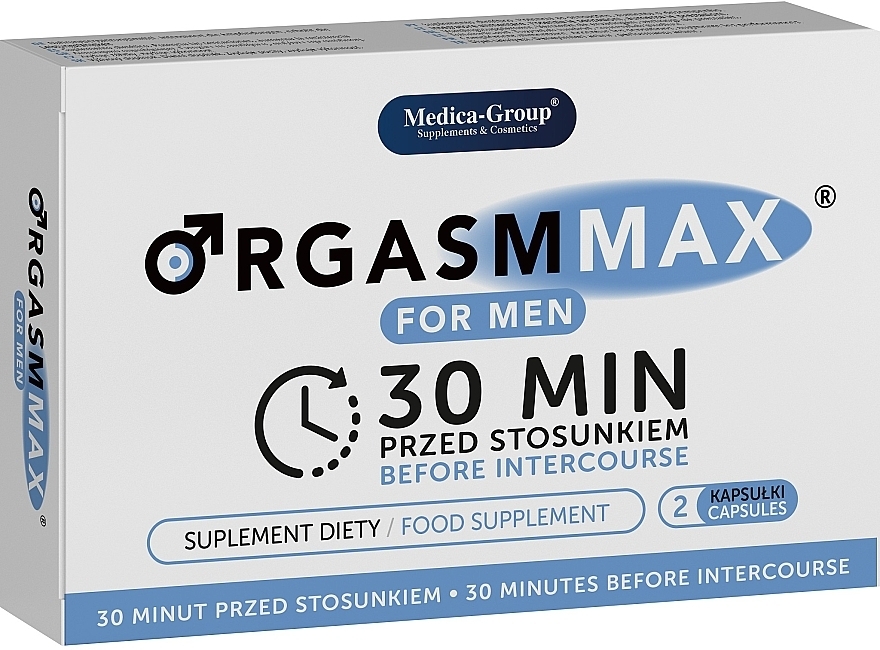 Suplement diety na szybką, mocną, długą i erekcję - Medica-Group Orgasm Max For Men — Zdjęcie N1