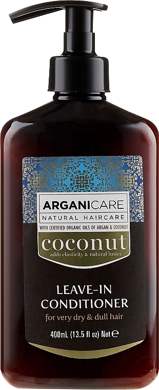 Odżywka bez spłukiwania do suchych i matowych włosów - Arganicare Coconut Leave-In Conditioner For Very Dry & Dull Hair — Zdjęcie N1