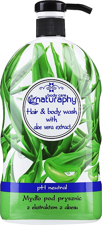 Mydło pod prysznic z ekstraktem z aloesu - Naturaphy Aloe Vera Hair & Body Wash — Zdjęcie N3