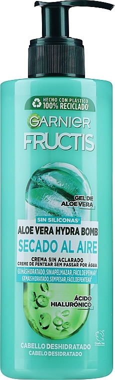 Krem bez spłukiwania do włosów odwodnionych - Garnier Fructis Aloe Air-Dry Cream — Zdjęcie N3