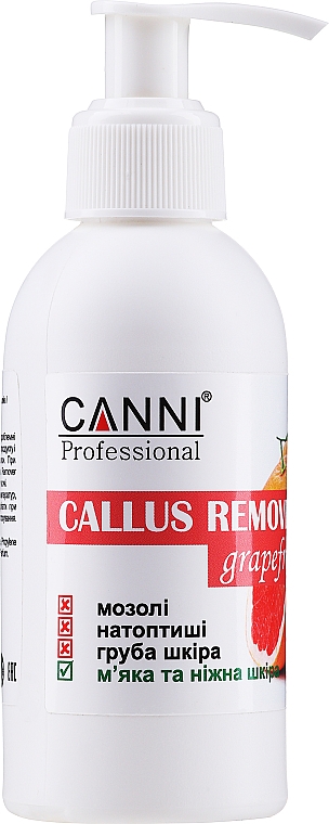 Preparat do usuwania zrogowaciałego naskórka i modzeli Grejpfrut - Canni Callus Remover Grapefruit