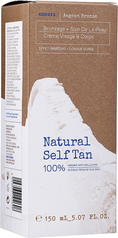 Serum-samoopalacz do twarzy i ciała - Korres Aegean Bronze Tanning & Skin Perfecting Face & Body Serum — Zdjęcie N2