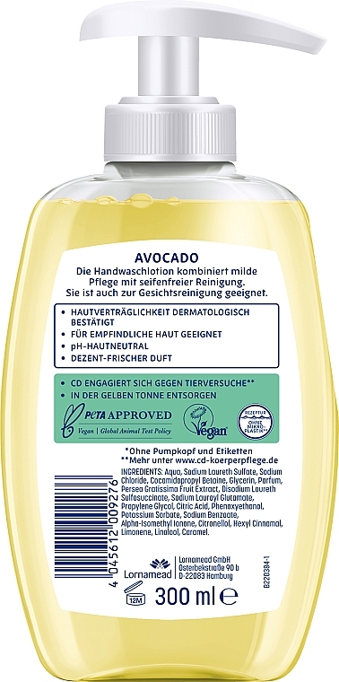 Balsam do mycia rąk z awokado - CD Avocado — Zdjęcie N2