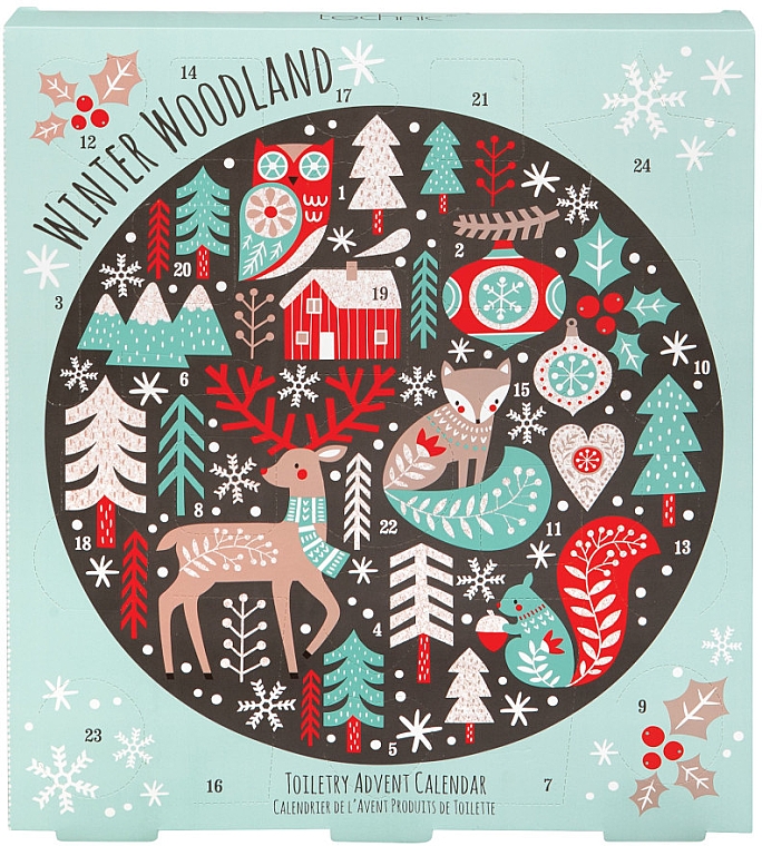 Kalendarz adwentowy, 24 produkty - Technic Cosmetics Winter Wonderland Toiletry Advent Calendar — Zdjęcie N1