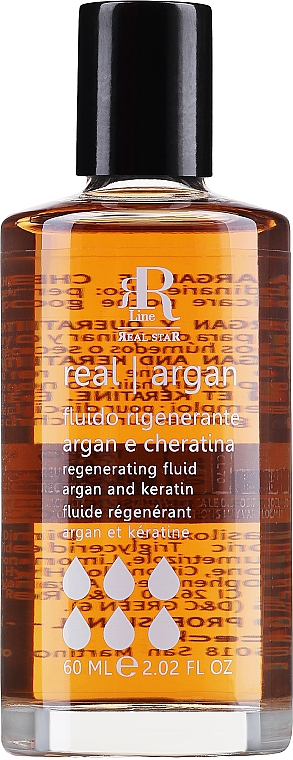 Fluid regenerujący do włosów z olejkiem arganowym i keratyną - RR Line Argan Star Fluid — Zdjęcie N1