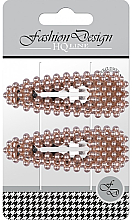 Kup Spinki do włosów, różowo-złote perły, 2 sztuki - Top Choice Fashion Design