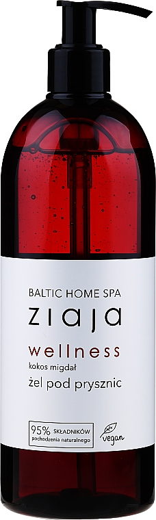 Żel pod prysznic, kokos i migdał - Ziaja Baltic Home Spa Wellness (z pompką) — Zdjęcie N1