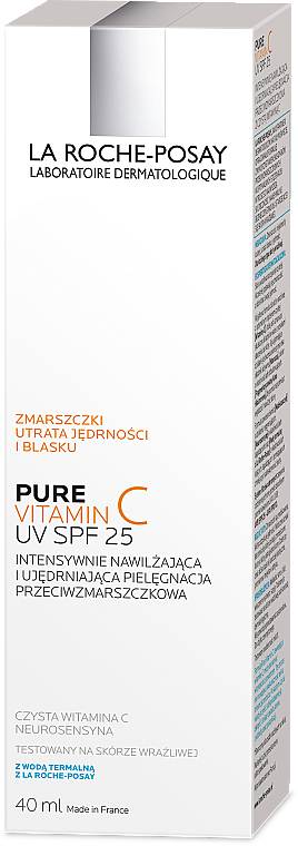 Intensywnie nawilżająca i ujędrniająca pielęgnacja przeciwzmarszczkowa z czystą witaminą c i ochroną SPF 25 - La Roche-Posay Pure Vitamin C  — Zdjęcie N4