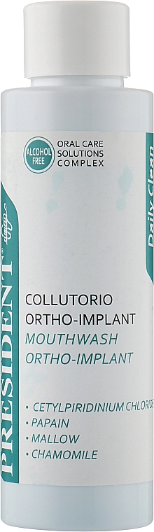 Płyn do płukania ust dla osób z aparatami ortodontycznymi lub implantami - PresiDENT Ortho-Implant