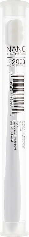 Szczoteczka do zębów Nano, 22000 mikrowłosia, 18 cm, biała - Cocogreat Nano Brush — Zdjęcie N1