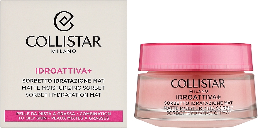 Matujący krem-sorbet do skóry mieszanej i tłustej - Collistar Idroattiva+ Matte Moisturising Sorbet — Zdjęcie N2