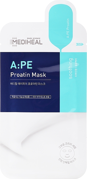 Kojąca maseczka z aminokwasami do twarzy - Mediheal A:PE Soothing Proatin Mask — Zdjęcie N1