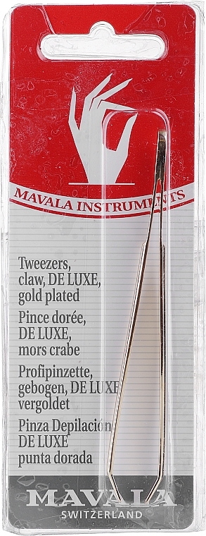PRZECENA! Pęseta, pozłacana - Mavala Manicure Gold Plated Deluxe Claw Tweezer * — Zdjęcie N2