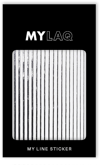 Naklejki na paznokcie Linie, srebrne - MylaQ My Silver Line Sticker — Zdjęcie N1