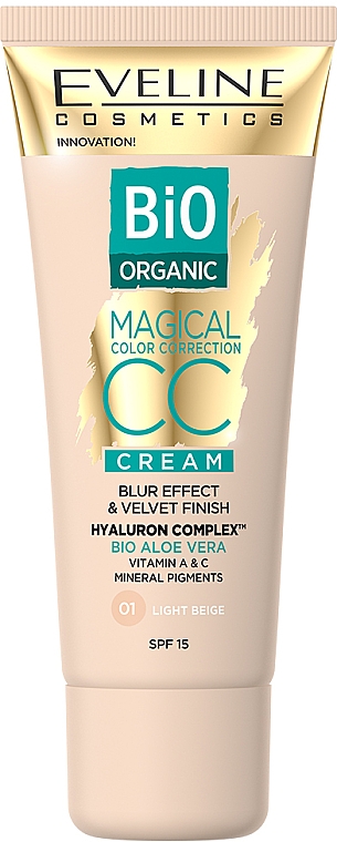 Krem CC - Eveline Cosmetics Bio Organic Magical Color Correction  — Zdjęcie N1