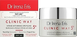 Dermokrem przeciwzmarszczkowy do twarzy i pod oczy na noc - Dr Irena Eris Clinic Way 5° Intense Anti-Wrinkle Lipid Filling Night Cream — Zdjęcie N2