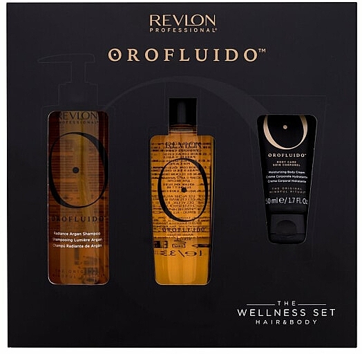 Zestaw dla mężczyzn - Orofluido The Wellness Set (shampoo/240ml + h/elixir/100ml + b/cream/50ml) — Zdjęcie N1