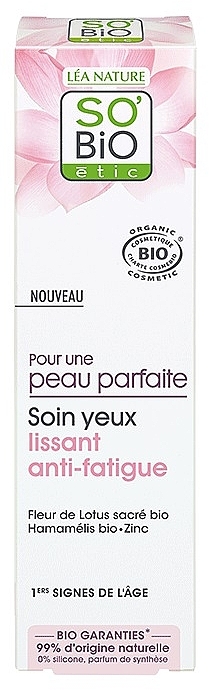 Krem pod oczy Lotus - So'Bio Etic Smoothing Eye Cream — Zdjęcie N2