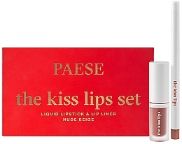 Zestaw - Paese The Kiss Lips (lipstick/3.4ml + lip pencil/0.3g) — Zdjęcie N1