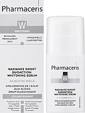 Intensywnie wybielające serum do twarzy - Pharmaceris W Radiance Boost Duoaction Whitening Serum — Zdjęcie N2