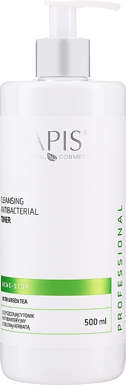 PRZECENA! Oczyszczający tonik antybakteryjny z zieloną herbatą - APIS Professional Acne-Stop Cleansing Antibacterial Tonic * — Zdjęcie N1