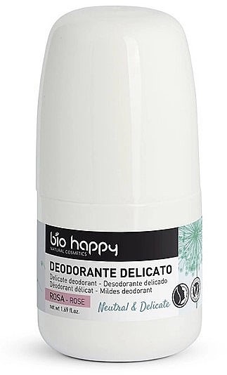 Dezodorant do ciala Róża - Bio Happy Neutral & Delicate Roll-On Deodorant Rose — Zdjęcie N1