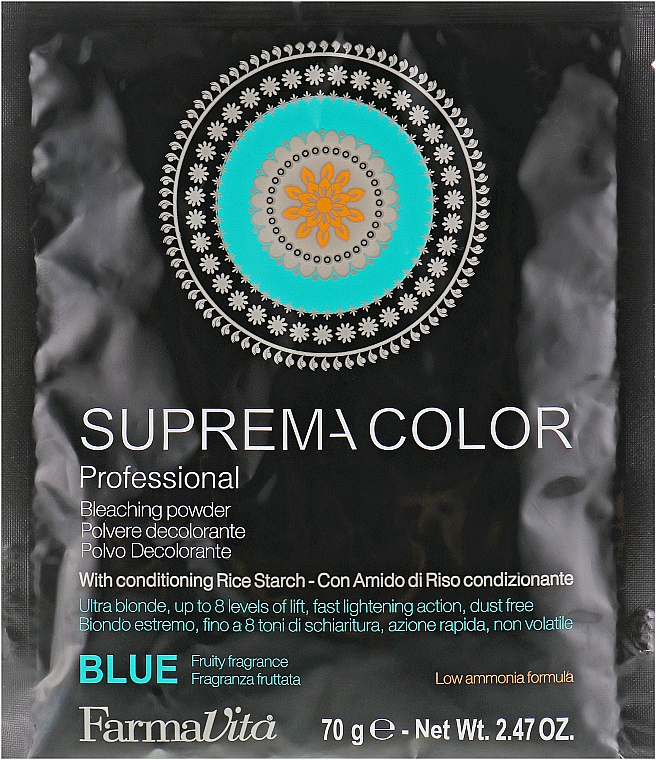 Proszek wybielający do włosów - FarmaVita Suprema Color Blue Bleaching Powder (miniprodukt) — Zdjęcie N2
